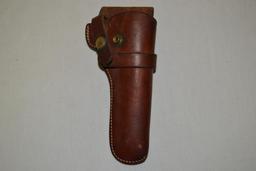 2 Right Revolver Brown Leather Holsters.