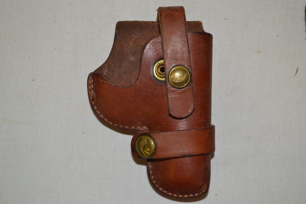 2 Right & 1 Left Small Brown Leather Holsters