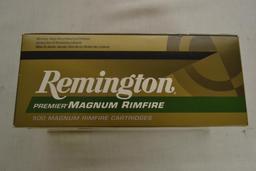 Ammo. Remington Premier 22 mag rf. 500 Rds