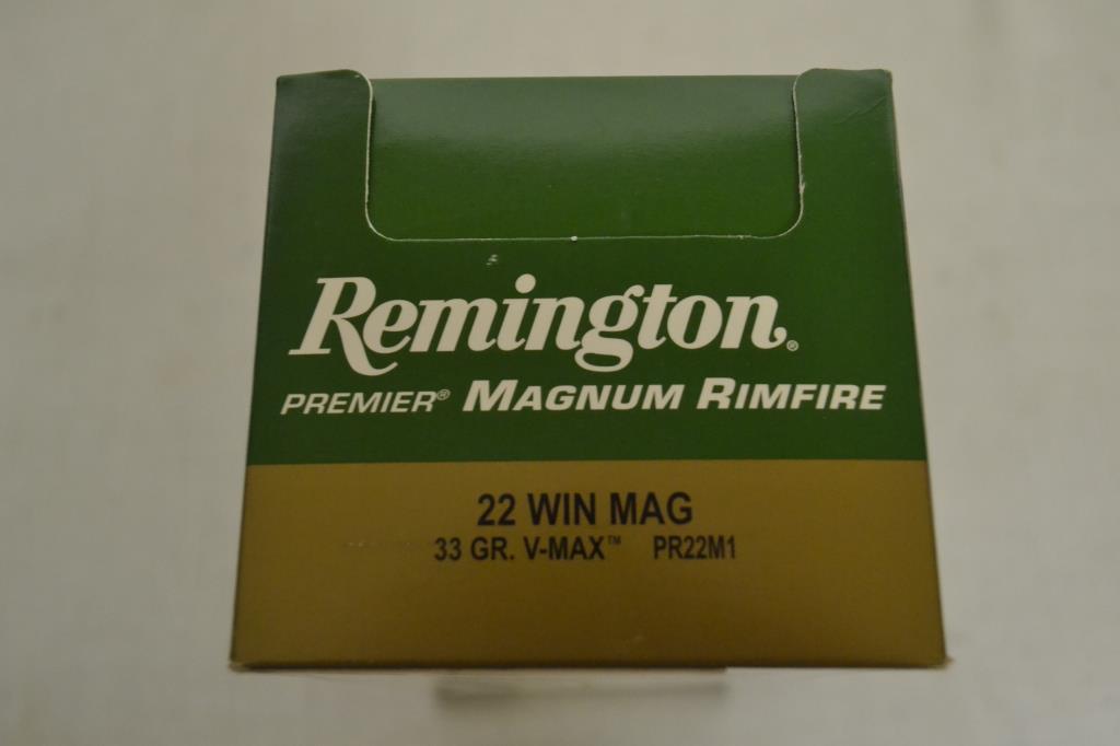 Ammo. Remington Premier 22 mag rf. 500 Rds