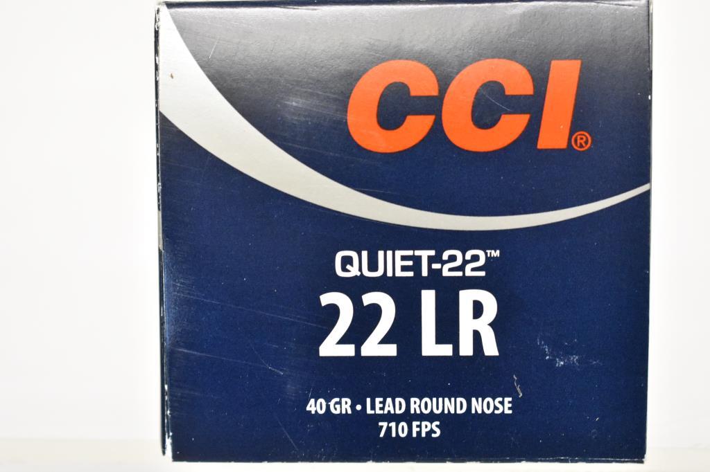 Ammo. CCI 22 LR,40 Gr., Quiet-22. 500 Rds