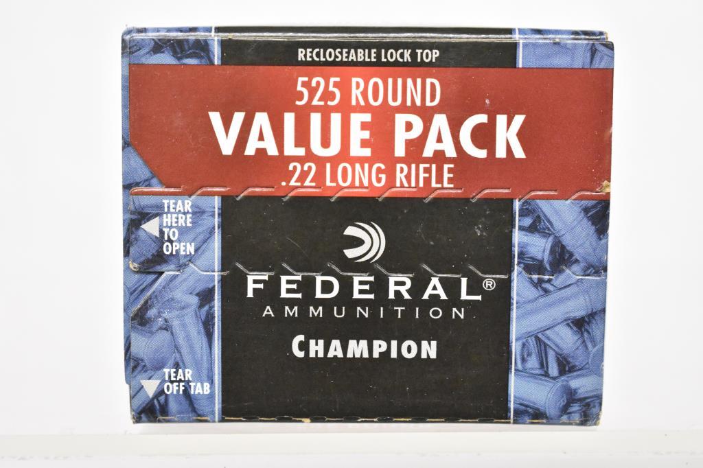 Ammo. Federal .22 LR, 36 Gr. 525 Rds