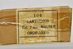 Ammo. Fabrique Nationale 7mm Mauser. 100 Rds
