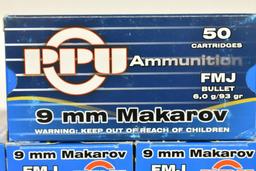 Ammo. PPU 9mm Makarov, 93 Gr. 450 Rds.