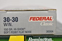 Ammo. Federal & Remington 30-30 win. 137 Rds