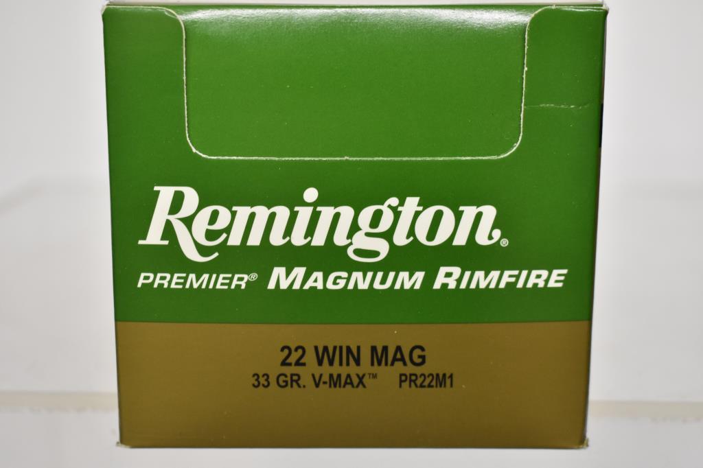 Ammo. Remington 22 win mag, 33 GR. 500 Rds