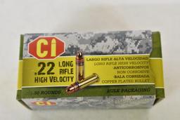 Ammo. CI 22 lr, High Velocity, 1000 Rds.