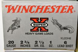 Ammo. Winchester and Remington 20 ga. 175 Rds