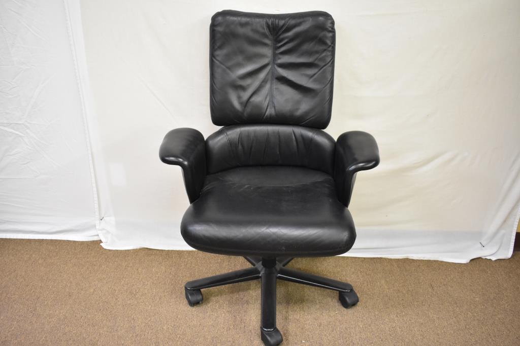 Herman Miller Black Leather Office Chair