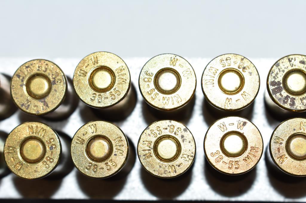 Ammo. 38-55 Win. 31 Live Rds, 9 Brass Only