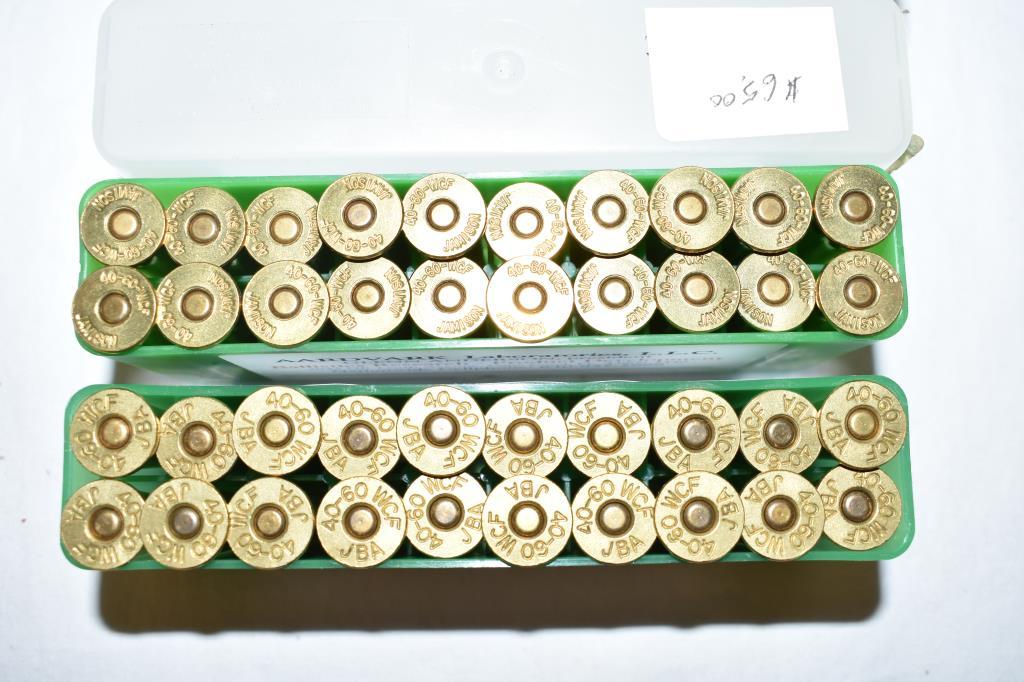 Ammo. Aardvark Labs 40-60 Winchester 250 Gr 40 Rds