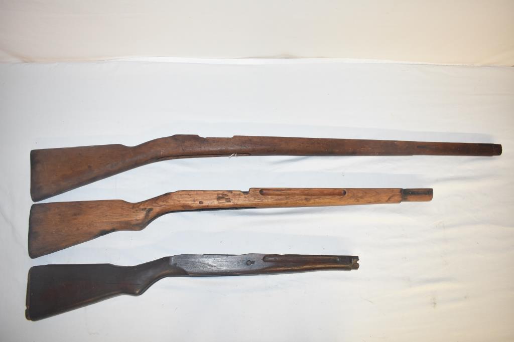 Japanese Murata Type 13 & 2 Other Wood Guns Stocks