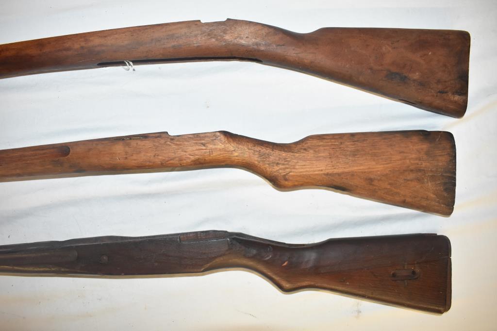 Japanese Murata Type 13 & 2 Other Wood Guns Stocks