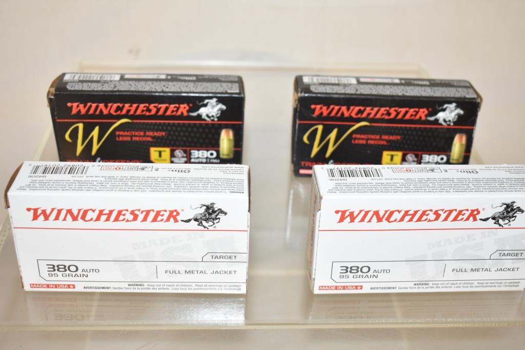 Ammo. Winchester 380 FMJ 95 Gr, 200 Rds