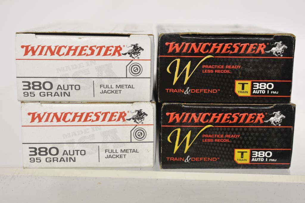 Ammo. Winchester 380 FMJ 95 Gr, 200 Rds