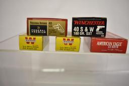 Ammo. 40 S&W 40 Rds, 32 Auto 100+ Rds.