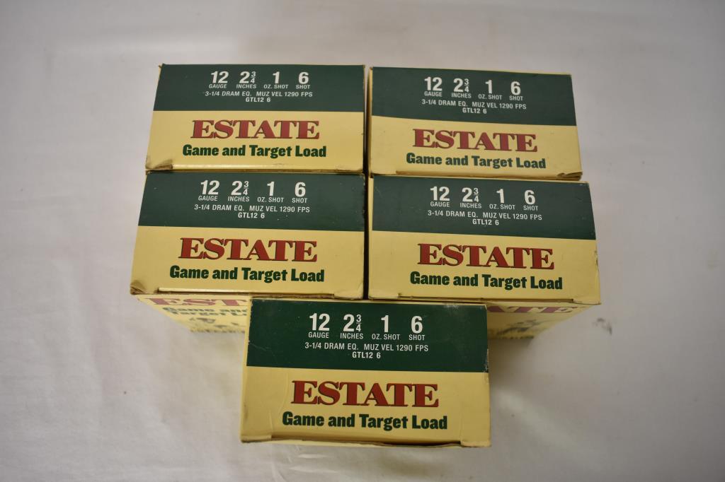 Ammo. Estate 12 ga, 2 3/4", 125 Rds.