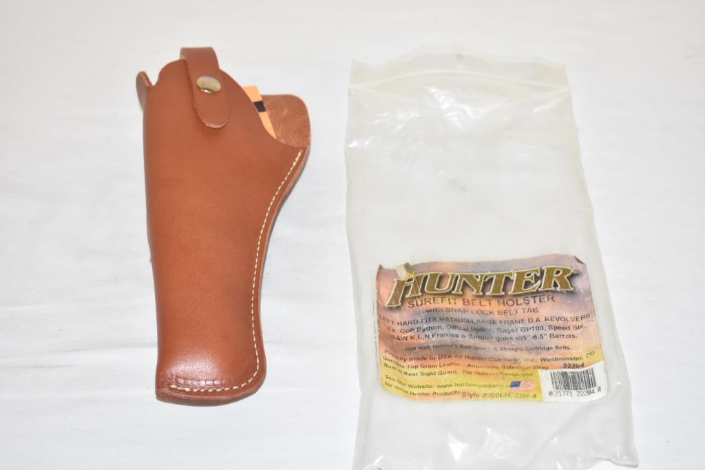 Hunter Surefit Belt Leather Left Hand Holster, NOS