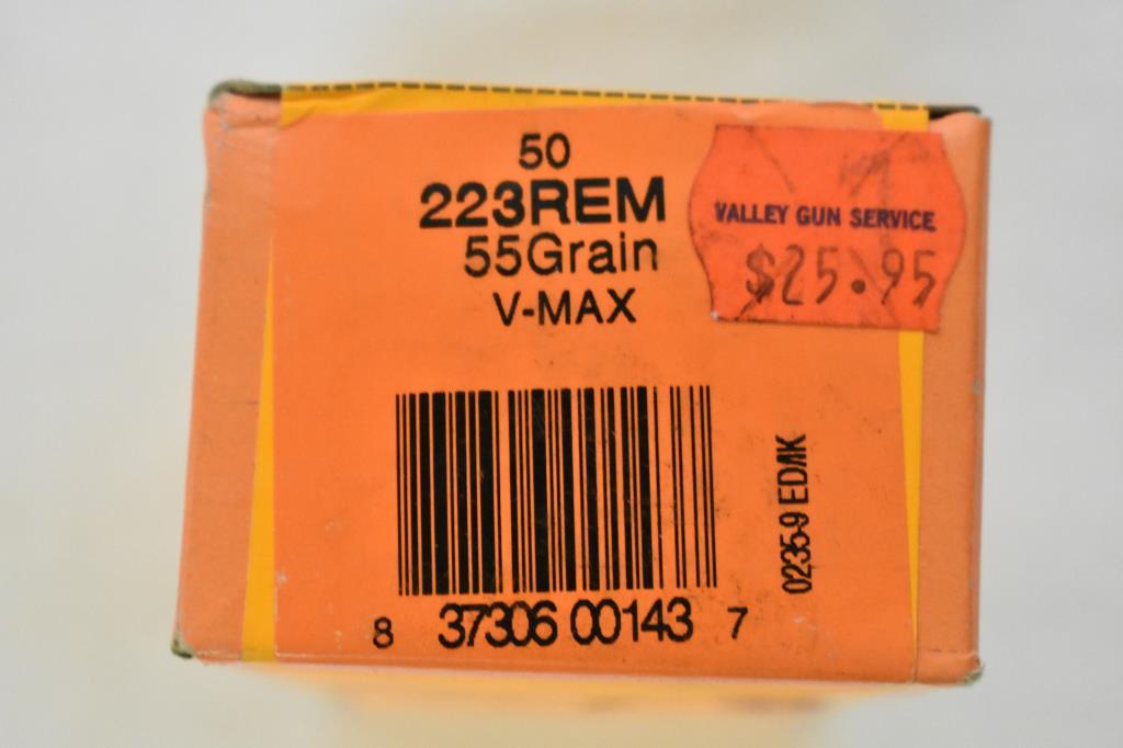 Ammo. HSM 223 Rem 55 Gr. V-Max. 230+ Rds.