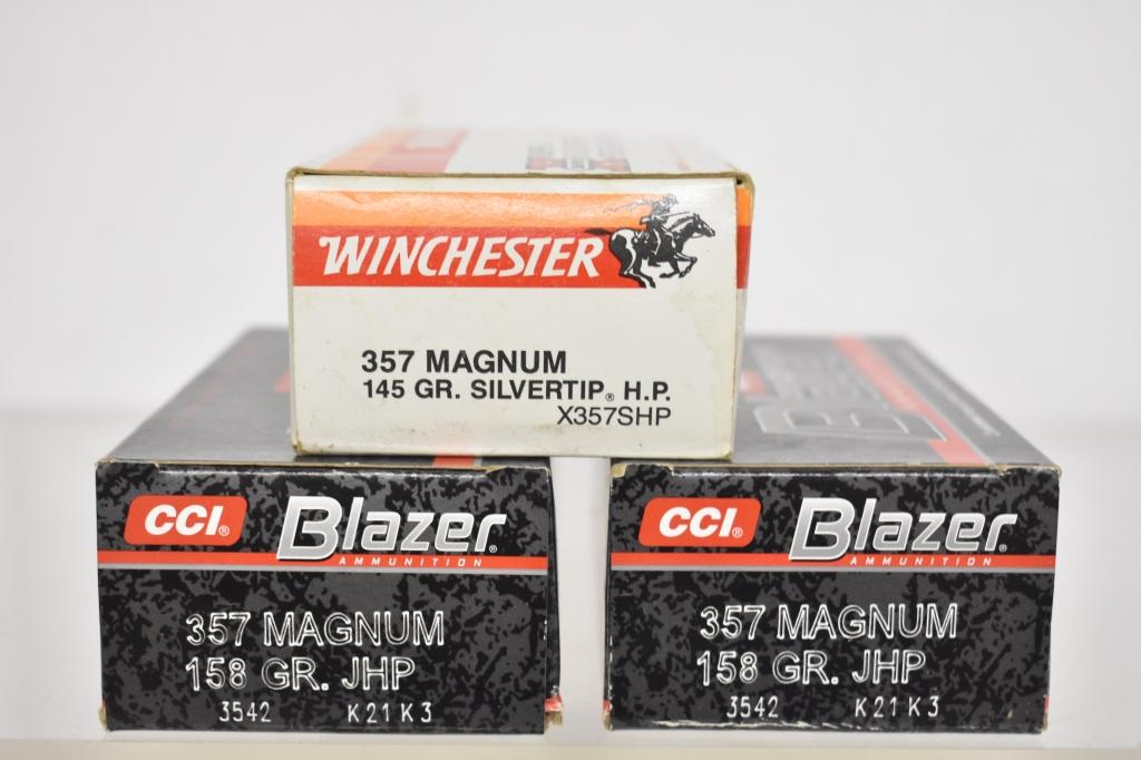 Ammo. Winchester & CCI Blazer 357 Mag. 150 Rds