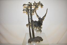 Mark Hopkins "Among the Aspen" Red Deer Bronze