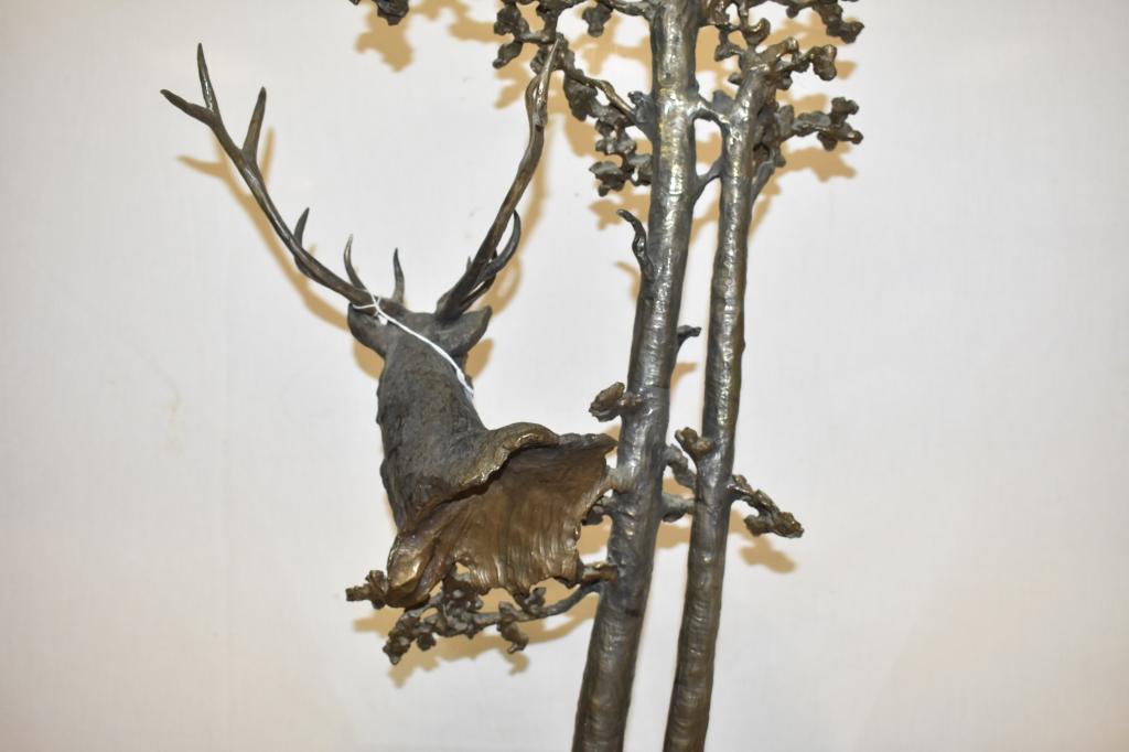 Mark Hopkins "Among the Aspen" Red Deer Bronze