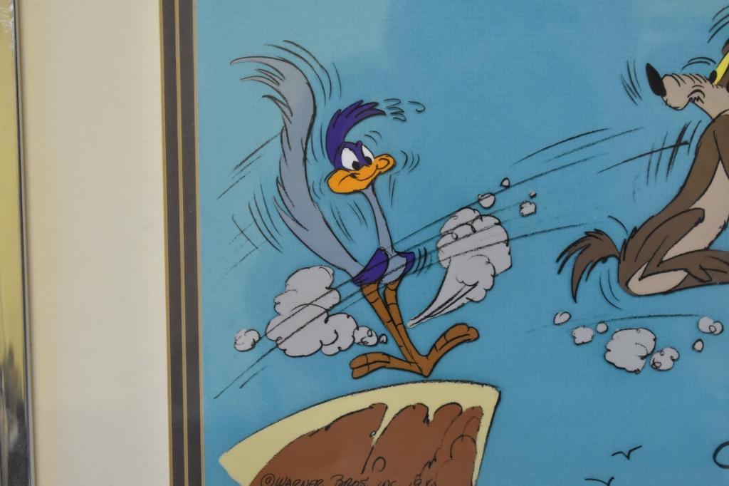 1980 Roadrunner Wilie Coyote Signed Animation Cel