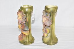 Two Royal Dux Mirrored Vases