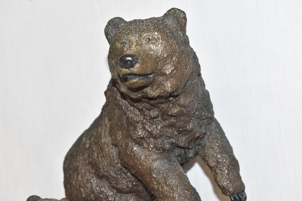 Mark Hopkins "No Trespassing" Bear and Cub Bronze