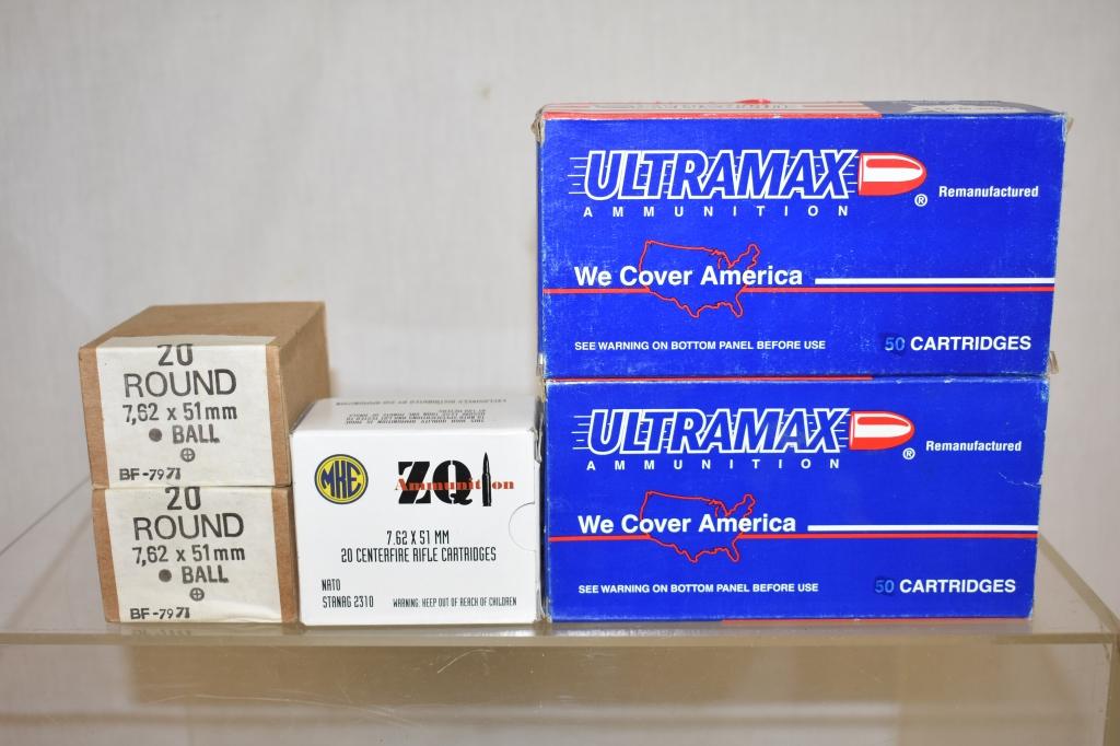 Ammo. 308, 100 Rds. 7.62 x 51, 60 Rds