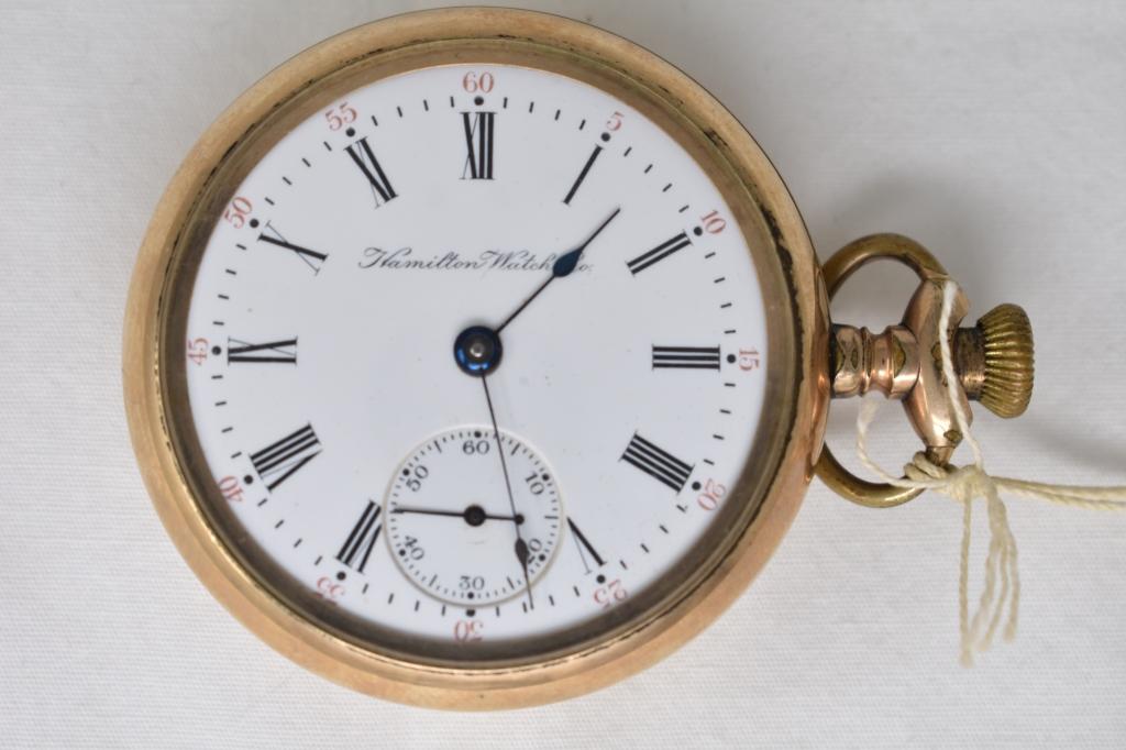 Hamilton Pocket Watch. 925, 17 Jewels, Size 18.