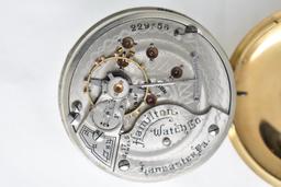 Hamilton Pocket Watch. 925, 17 Jewels, Size 18.