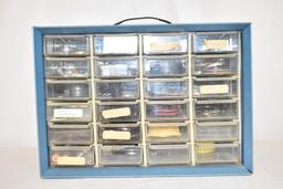 24 Drawer Cabinet with Assorted Watch Parts