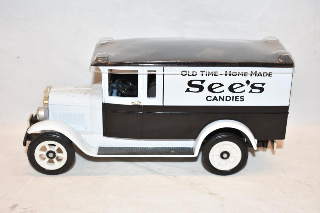 Four See's Candies 1/16 Scale Toy Vehicles