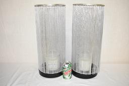 Two Tall Chain Shade Candle Holders