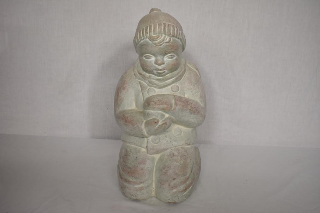 "Snowball Boy" Isabel Bloom Large Signed Statue
