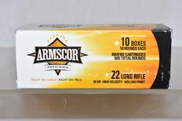 Ammo. 22 LR. 500 Rds