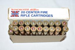 Ammo. 458 Winchester. 18 Live Rds, 2 Brass Only