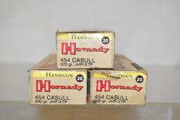 Ammo.  454 Casull. 60 Rds