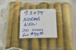 Brass, Norma New 9.3 x 74 mm, 20 Cases