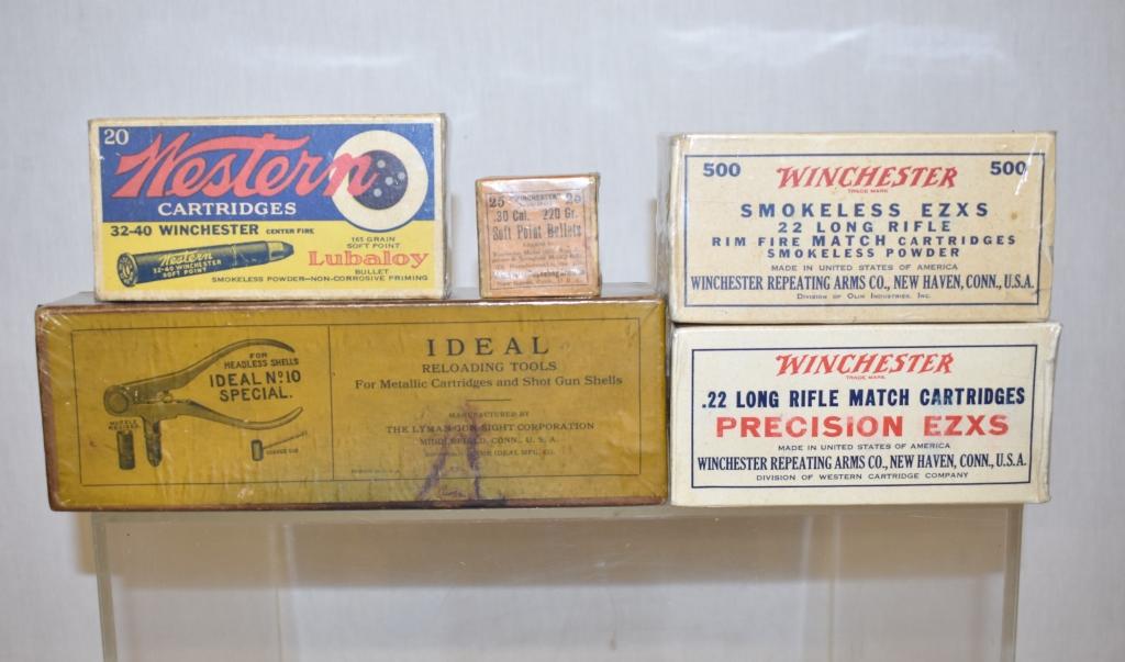 Collectible Empty Reloading Tools & Ammo Boxes