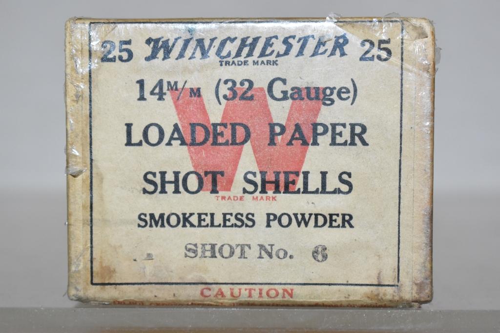 Collectible Ammo 32 GA 25 Paper Shot Shells