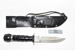 Three Fixed Blade Knives with Sheaths