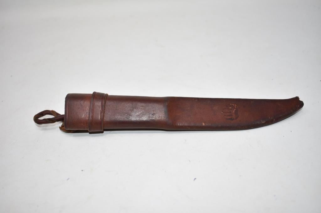 Two Fixed Blades with Leather Sheaths