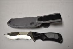 Three Large Buck Knives with Sheaths
