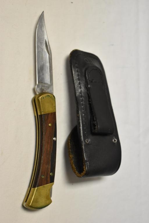 Three Large Buck Knives with Sheaths