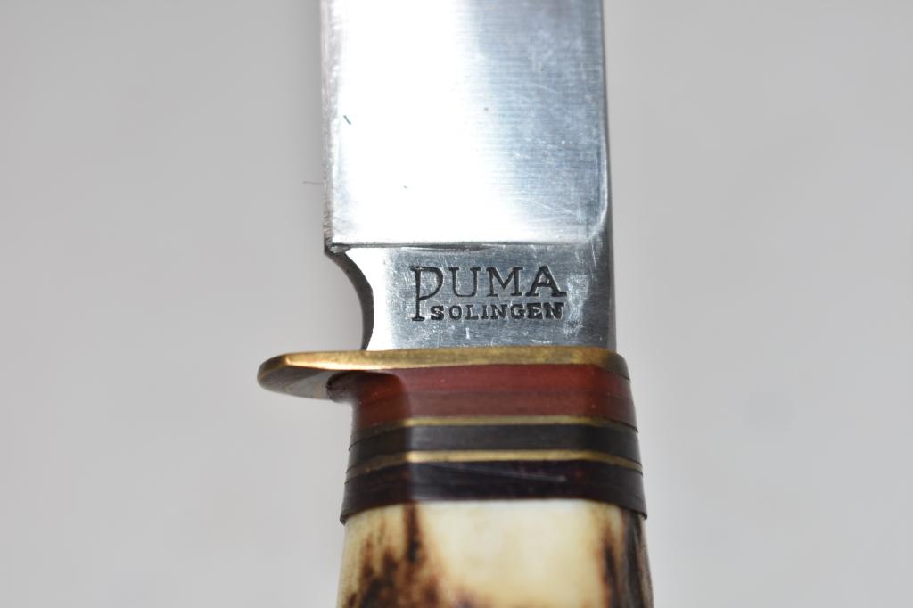 Two Puma Fixed Blade Knives with Sheaths