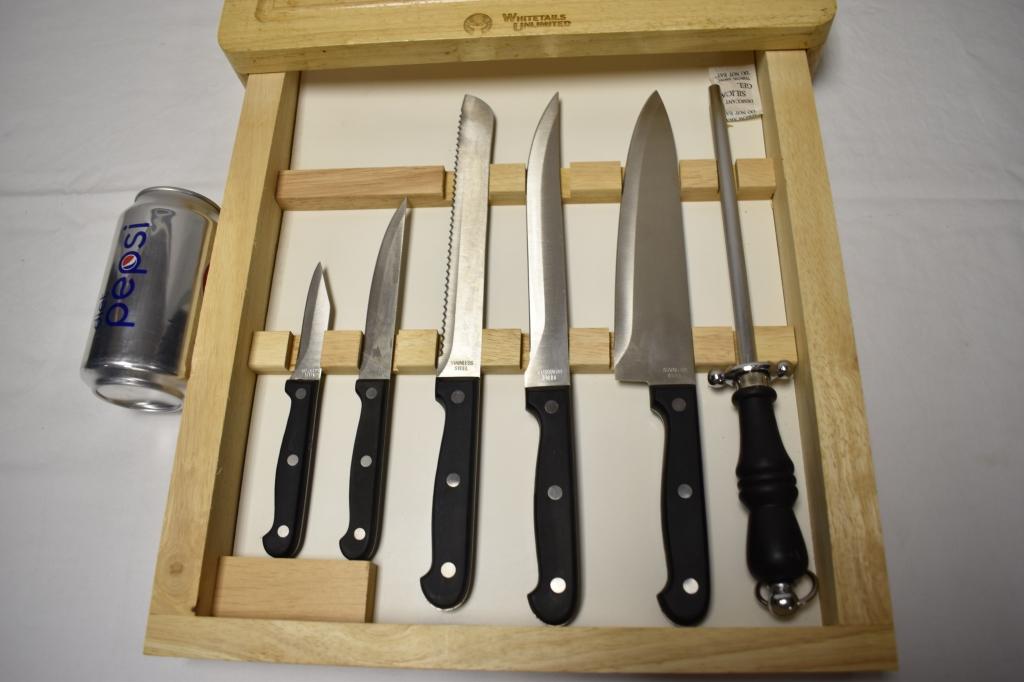 Whitetail Unlimited Knife & Cutting Board Set