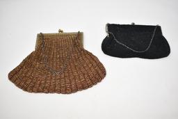 Two Vintage Micro Beaded Clutch Purses