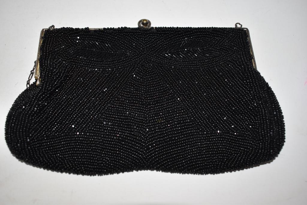 Two Vintage Micro Beaded Clutch Purses